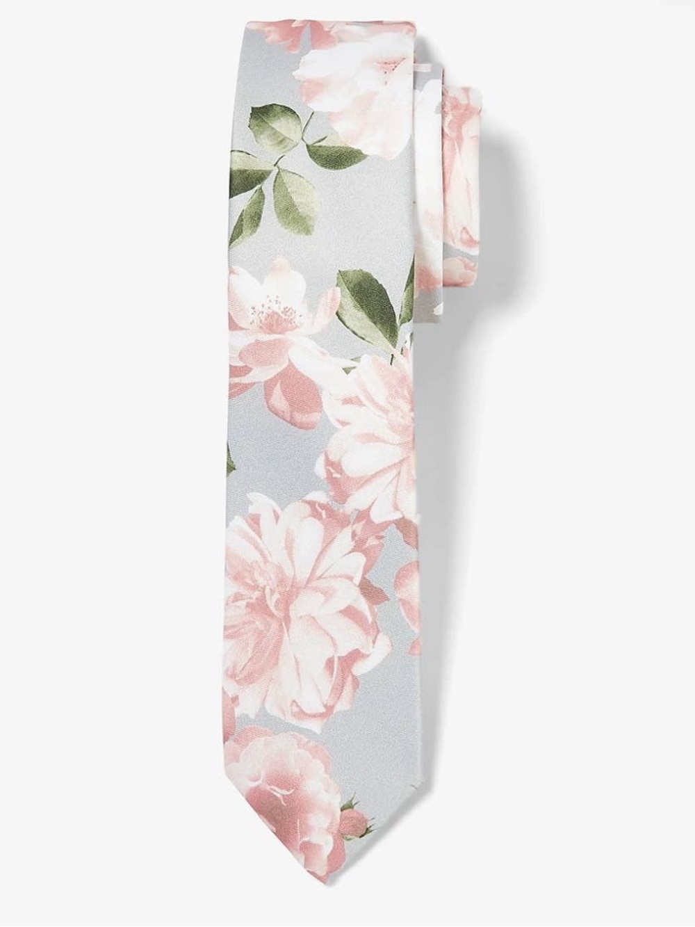Express Floral Pink and blue Polyester tie